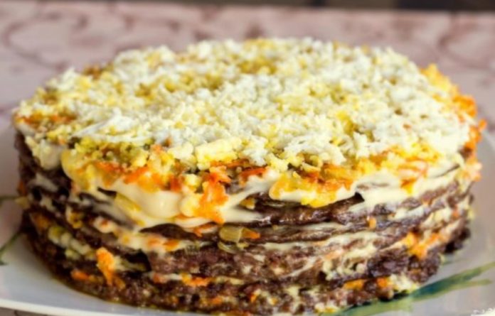 Печінковий торт рецепт