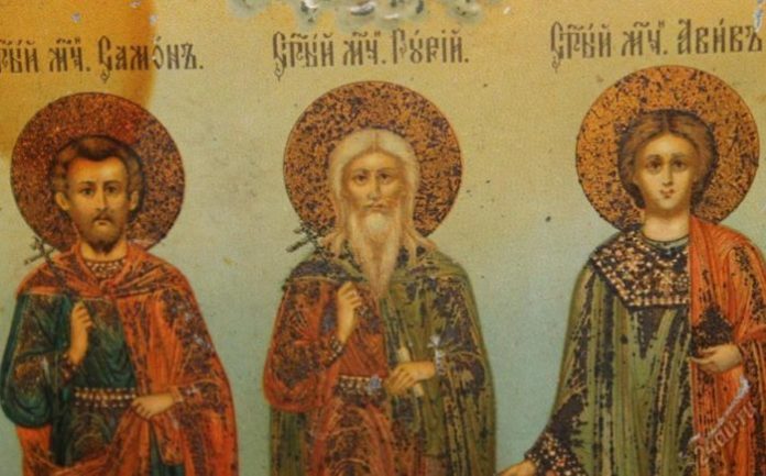 Ікона святих мучеників та ісповідників Гурія, Самона й Авіва