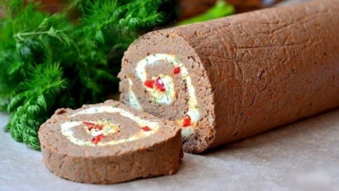 Печінковий рулет рецепт