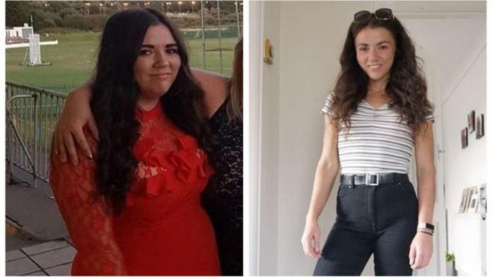 Дівчина, яка скинула половину ваги