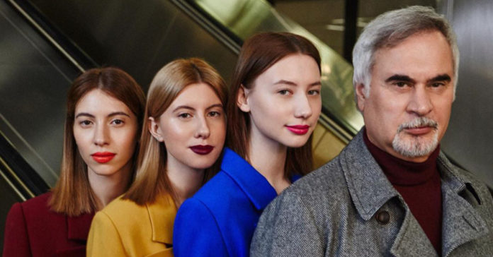 Валерій Меладзе з доньками від першого шлюбу