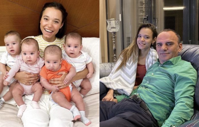 Христина Озтюрк з дітьми та чоловіком 