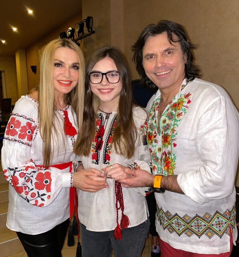 Ольга Сумська і Віталій Борисюк з дочкою Анною