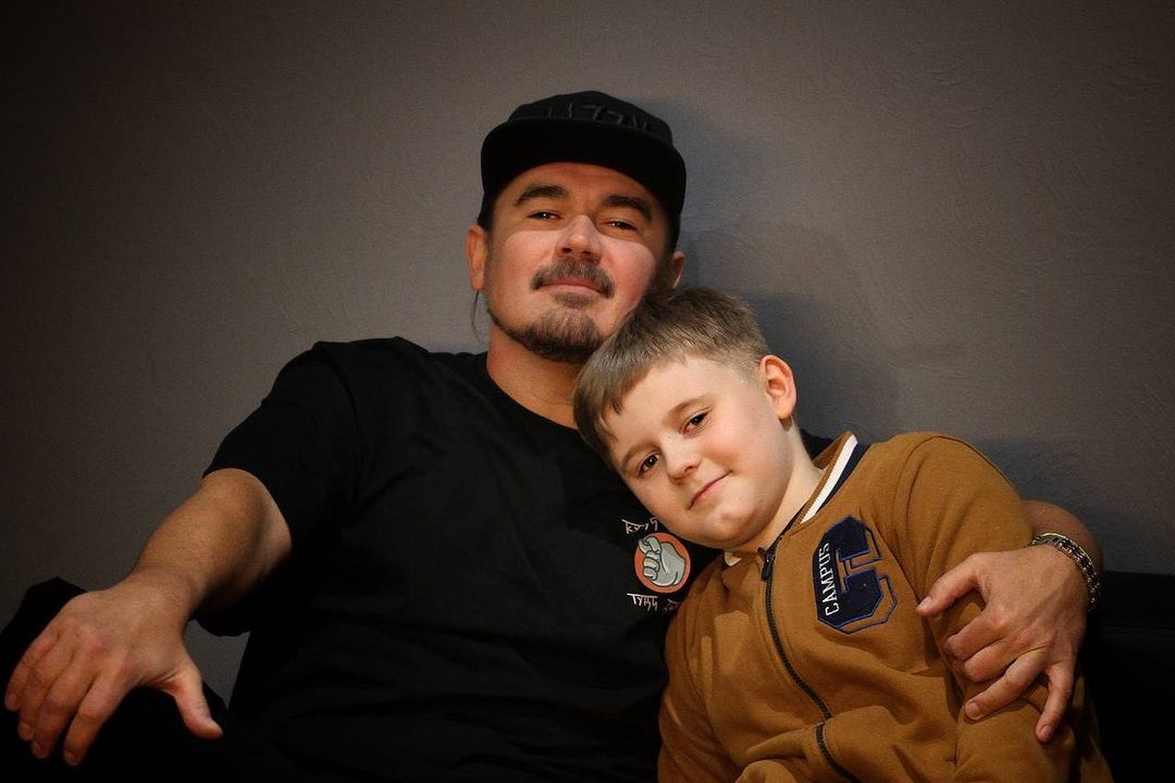 Олег Михайлюта з сином