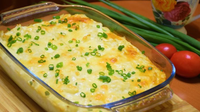 Рецепт запіканки з цвітною капустою під сирною скоринкою