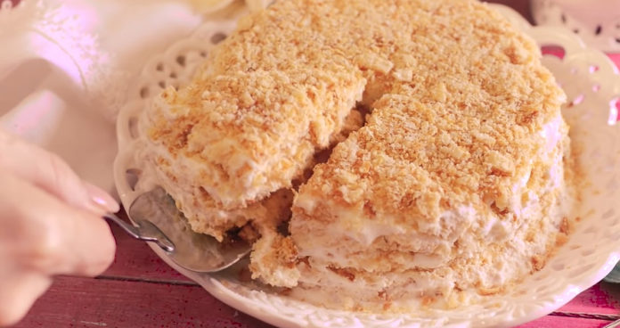 Готуємо швидкий торт Наполеон без випічки за 10 хвилин