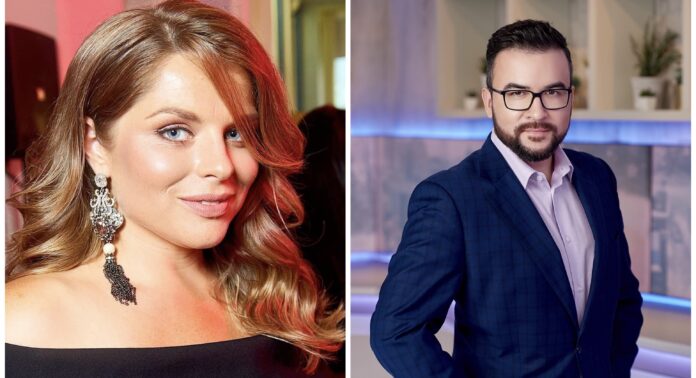 Руслан Сенічкін поклав долоні на круглий живіт Шовкопляс та не приховує свого здивування Руслан Сенічкін поклав долоні на круглий живіт Шовкопляс та не приховує свого здивування