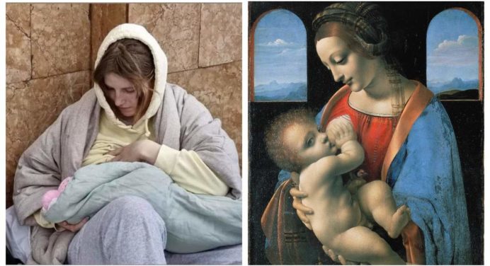 Мережею шириться фото Київської мадонни: що відомо про відважну жінку, яка собою закрила крихітне немовля 