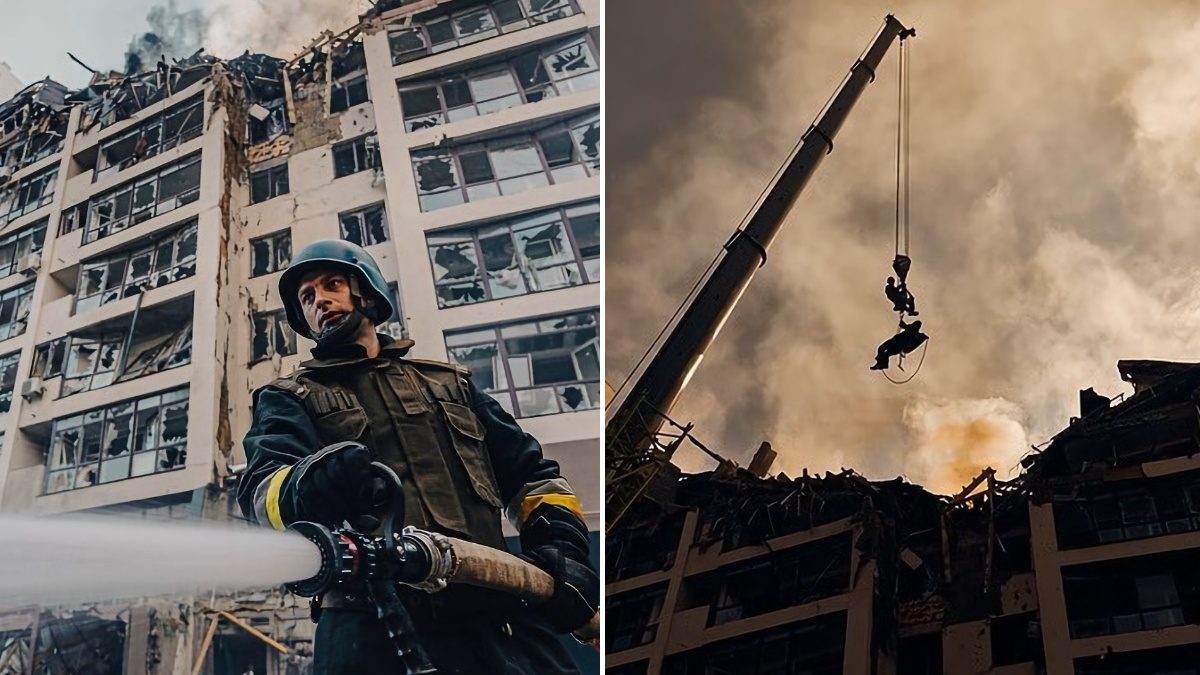 Українські пожежники, які героїчно рятували людей з київської багатоповерхівки 26 червня