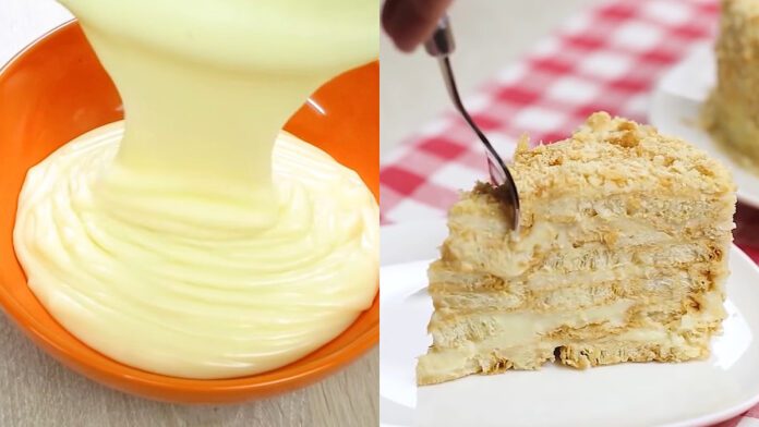 Секретний рецепт заварного крему без масла на Наполеон без випічки Секретний рецепт заварного крему без масла на Наполеон без випічки