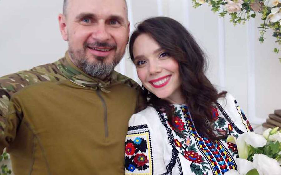 Олег Сенцов з дружиною
