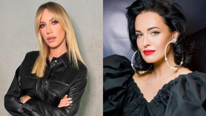 Даша Астаф'єва та Леся Нікітюк готували традиційний український борщ Даша Астаф'єва та Леся Нікітюк готували традиційний український борщ