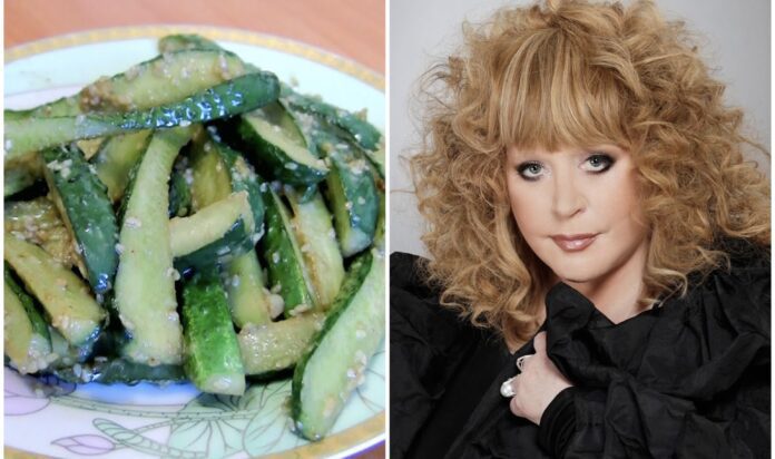 Алла Пугачова поділилася рецептом закуски з огірків
