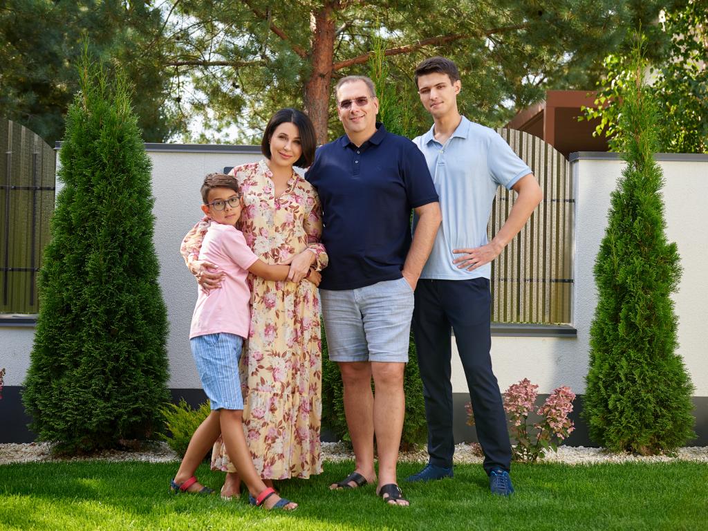 Наталія Мосейчук із чоловіком та дітьми