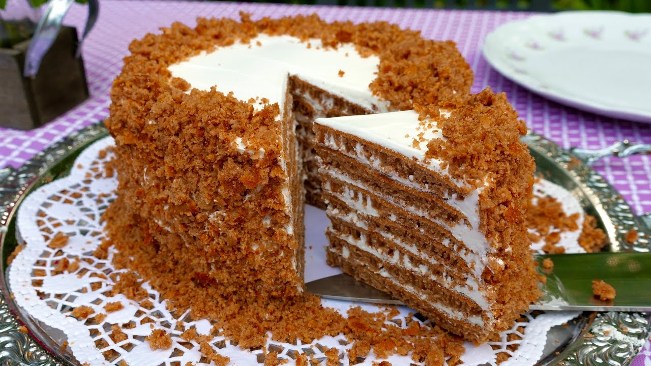 Фантастично смачний та ніжний торт на сковороді 