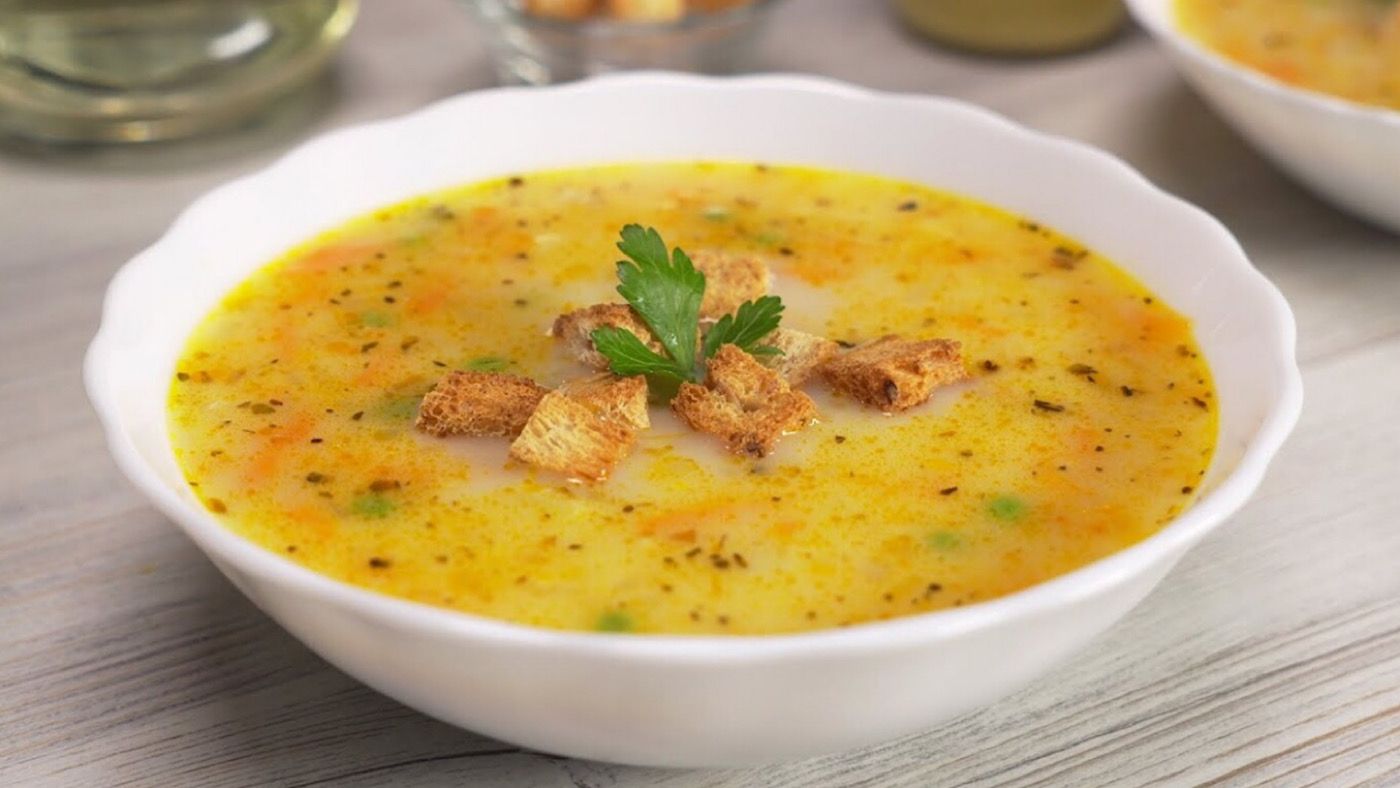 Рецепт сирного супу на обід 