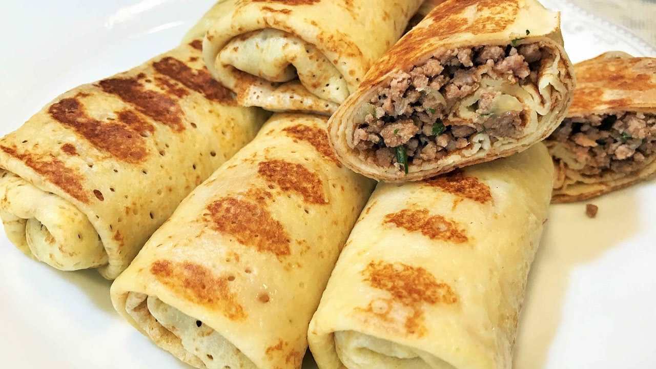 Рецепт млинців по-грузинськи: смачна та ситна м'ясна начинка