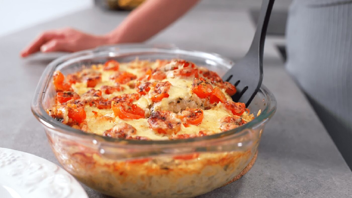 Рецепт приготування запіканки з рисом та тунцем