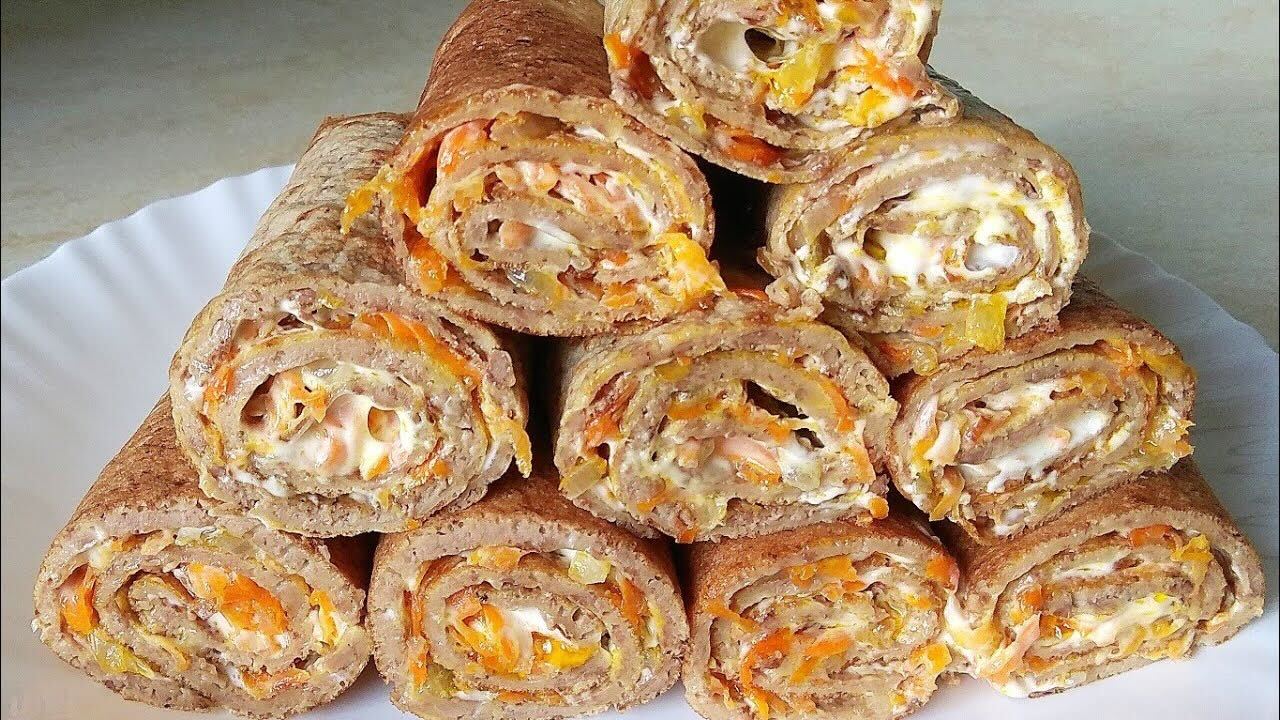 Рецепт печінкових млинців з начинкою