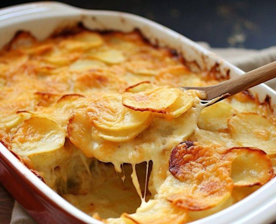 Рецепт ароматної запіканки з м'ясом, картоплею та сиром