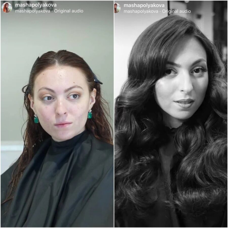 Маша Полякова показала, як виглядає до та після салонного марафету
