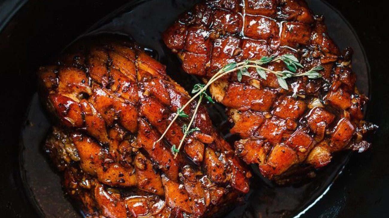 Рецепт глазурованих стейків з соєвим соусом і медом + легкий салатик