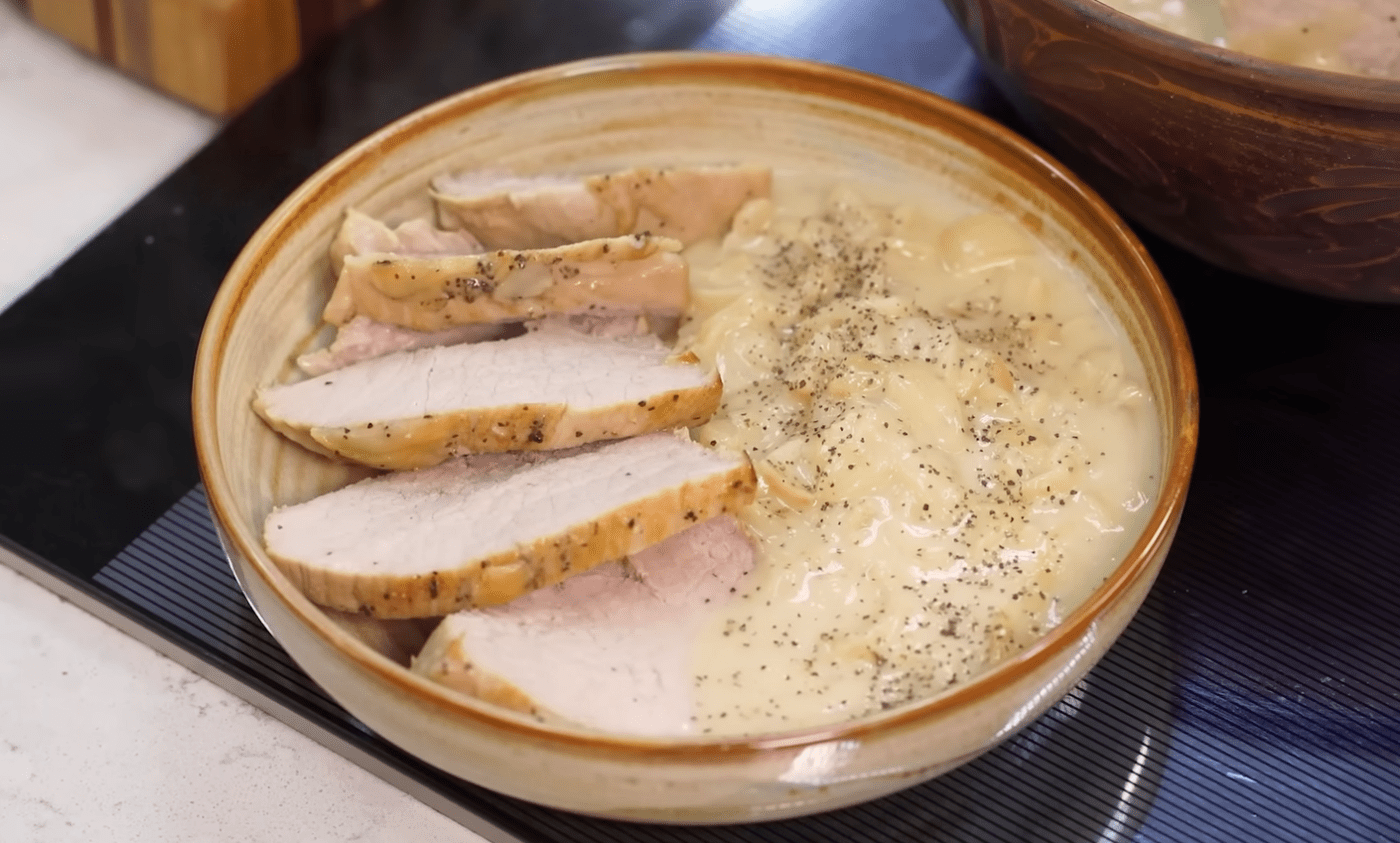 Рецепт приготування свинини у цибулевій мачанці