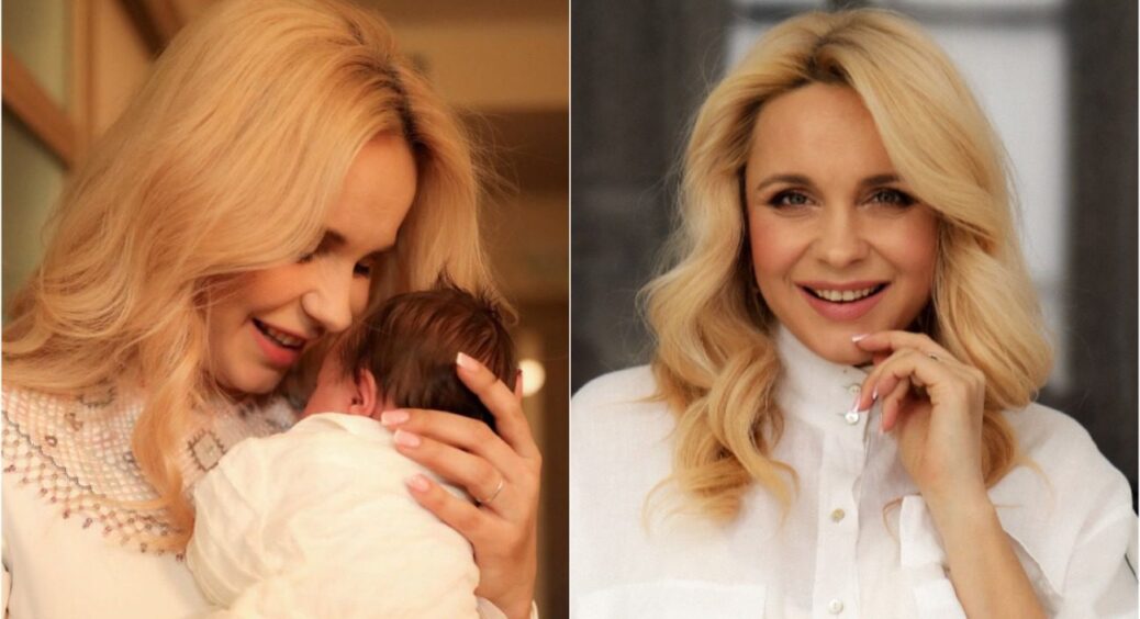 Вишиванка у колір волосся: Ребрик через два місяці після пологів покрасувалася в короткій дівочій сукні 