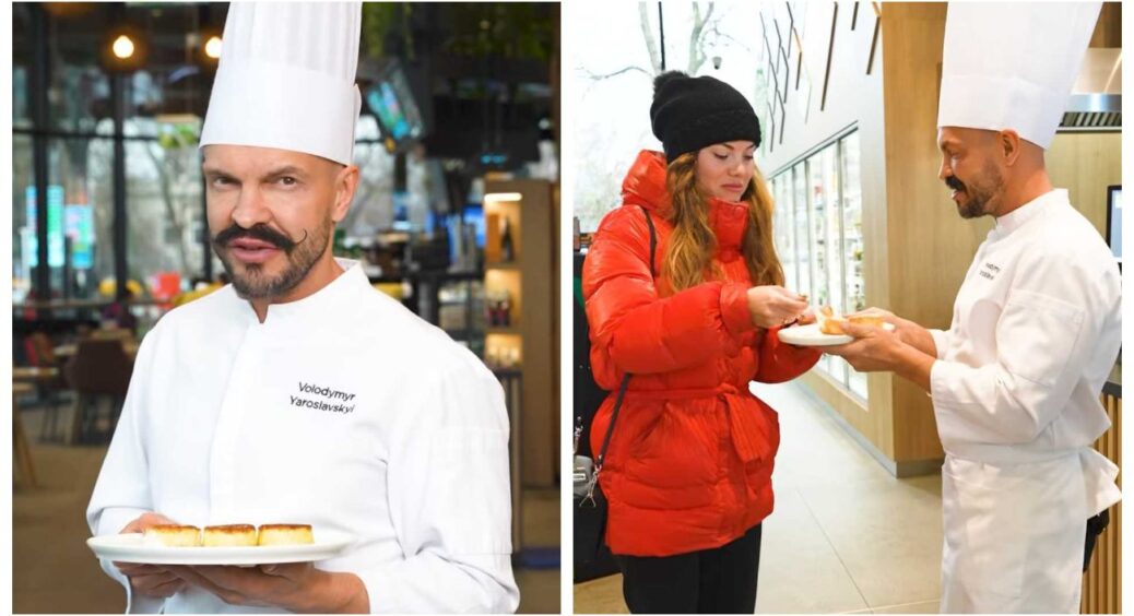 Володимир Ярославський показав, як готувати сирники і пригостив ними українців на заправці 