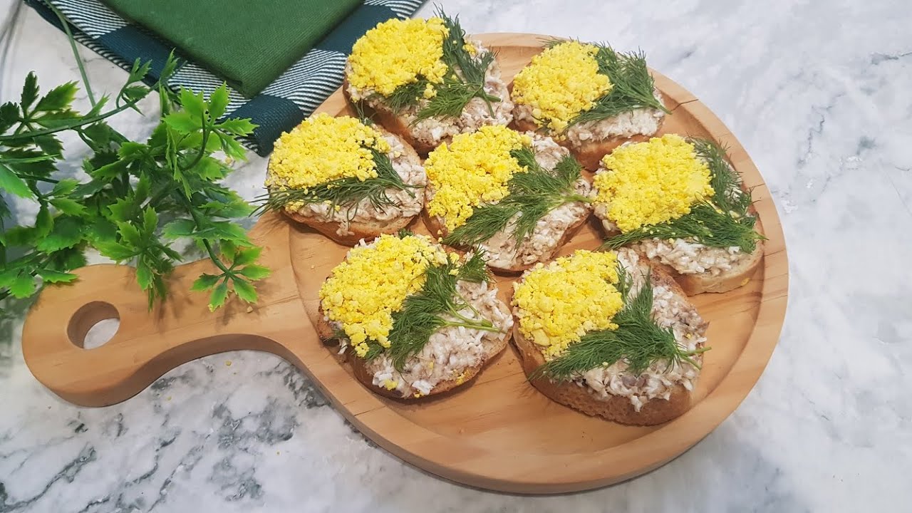 Рецепт бутербродів Мімоза до сніданку