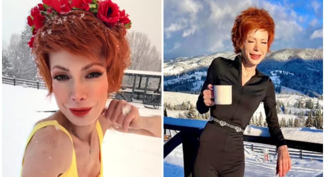 А шапка де? Олена-Крістіна Лебідь збентежила відео у купальнику та дутиках у кучугурах снігу 