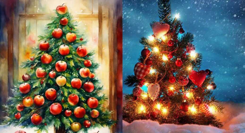 Ось якою була новорічна ялинка в ХІХ столітті — замість скляних кульок смаколики на гілках 