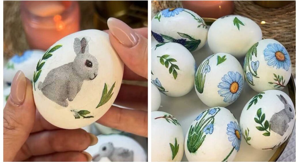 Великодні яйця з цікавими малюнками: знадобляться серветки, яєчний жовток і трішки фантазії 