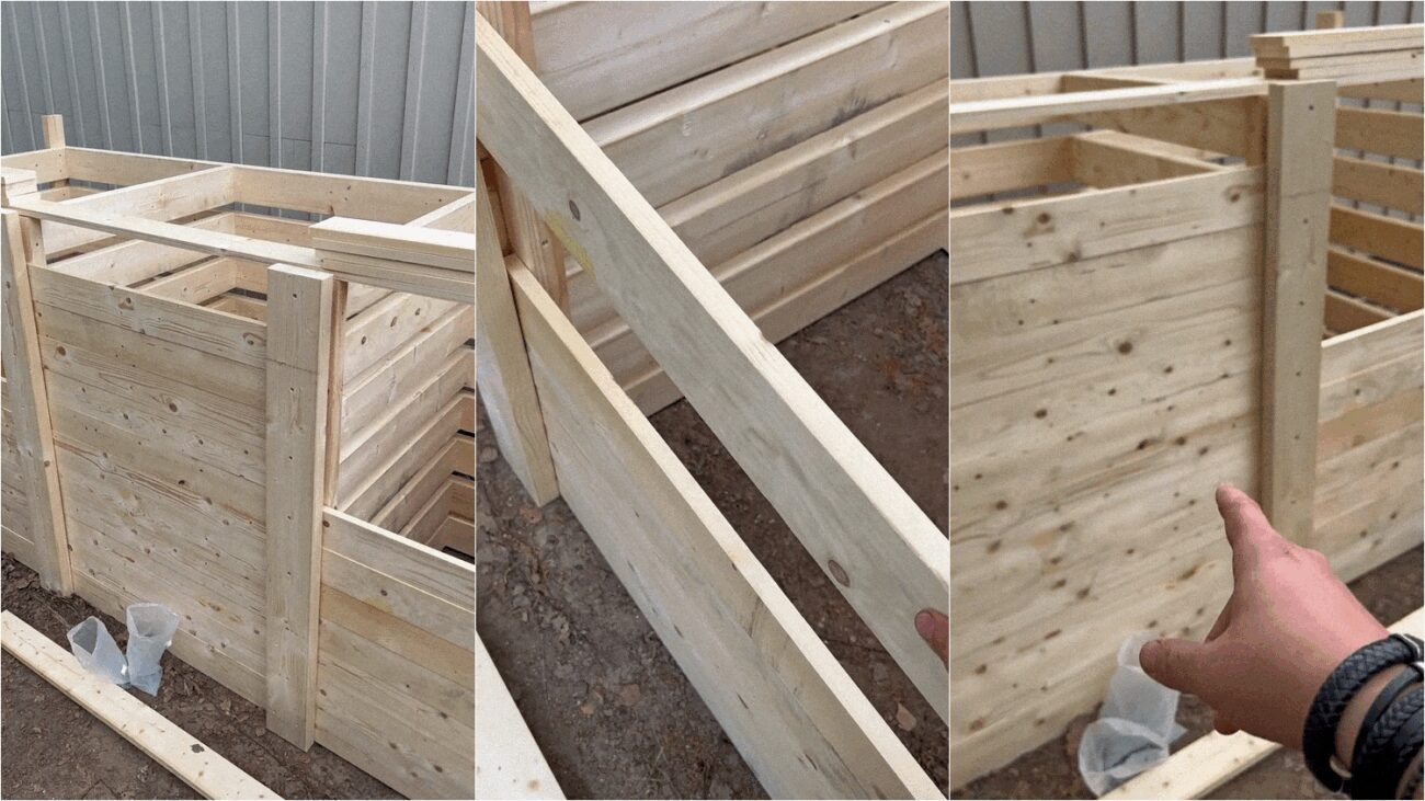 Майстри розповіли, як зробити зручний компостер із дощок 40 мм