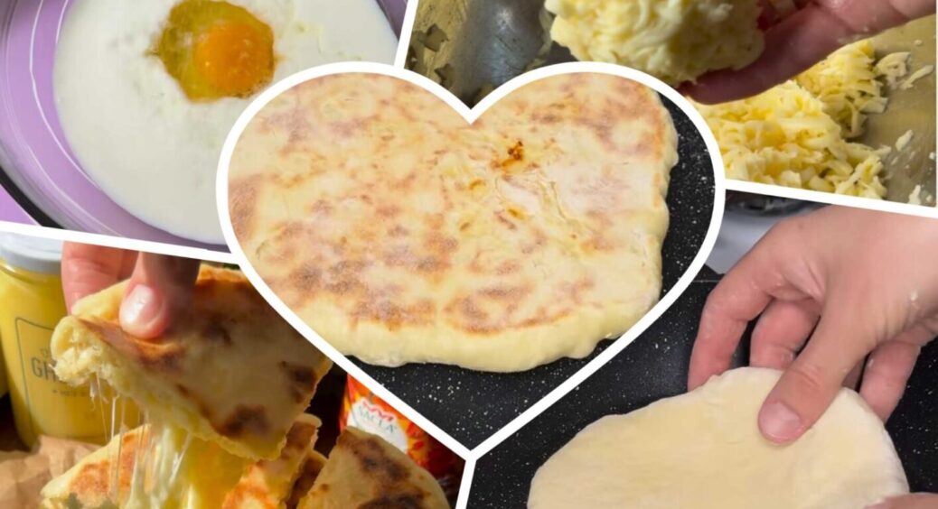 Хачапурі за 15 хвилин: потерти, додати яйце перемішати, й сформувати 4 кулі — готово! 