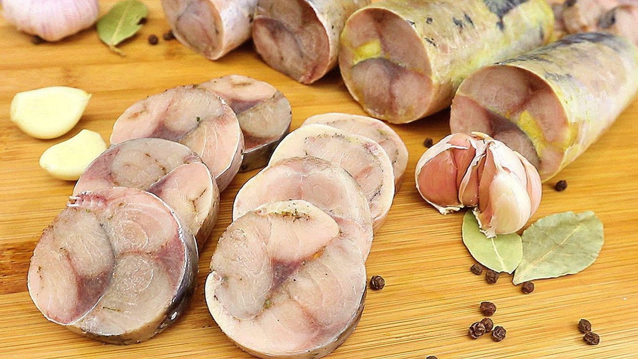 Рецепт незвичайної засолки скумбрії Мармурове рибне сало