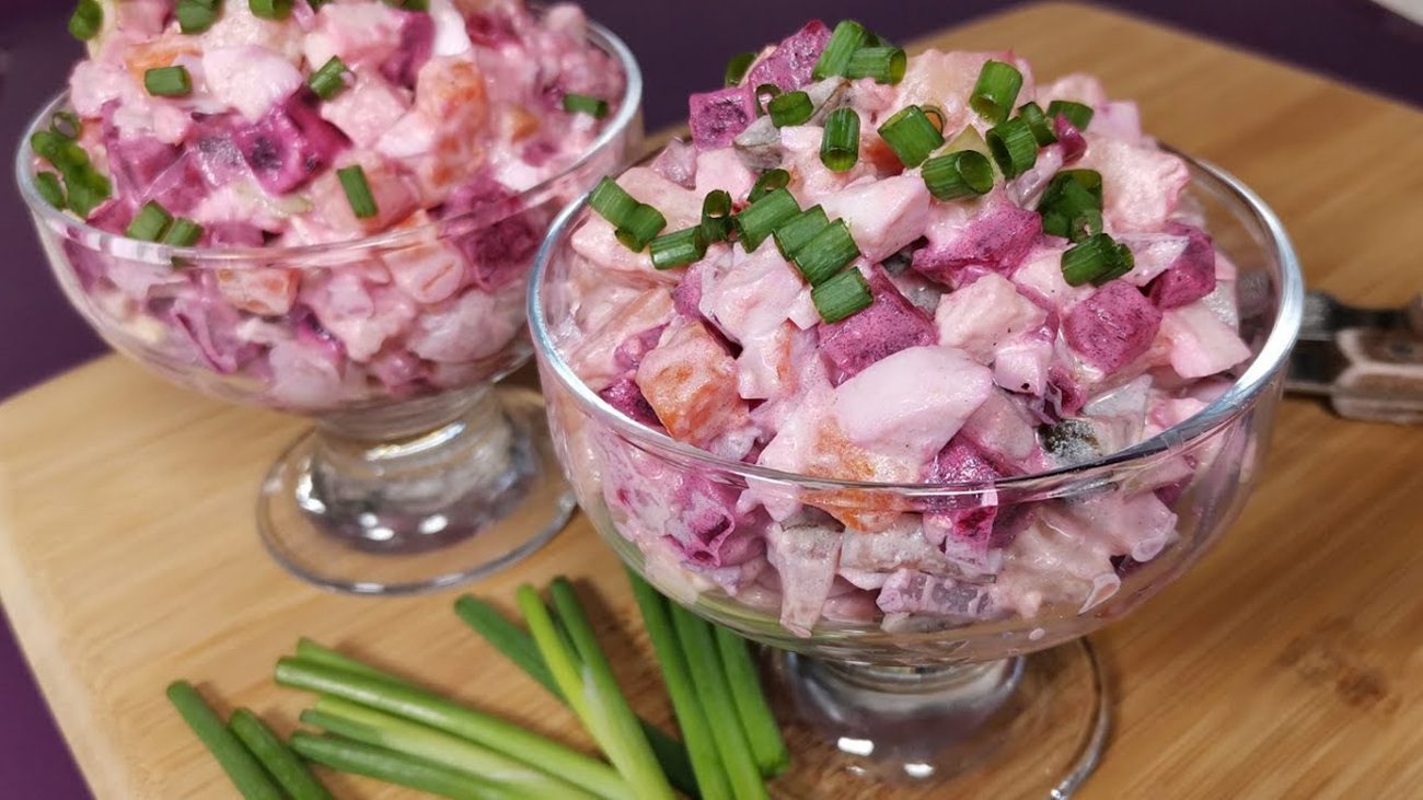 Рецепт нового салату з оселедцем і буряком Фінський