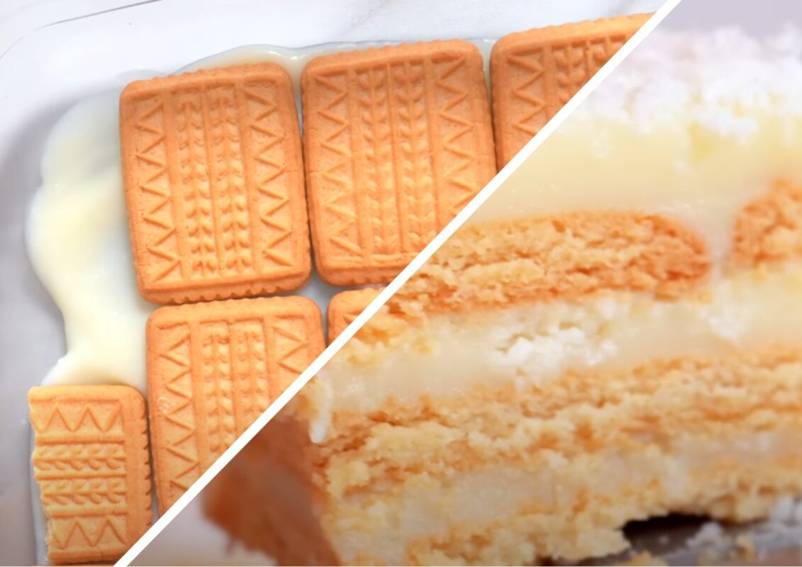 Торт із заварним кремом без випікання