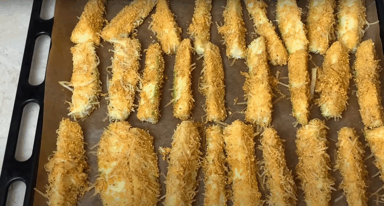 Рецепт смачних запечених кабачків у хрумкому клярі