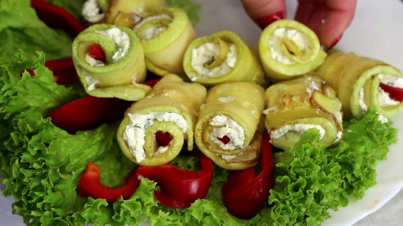 Рецепт кабачків з сирно-часниковою начинкою