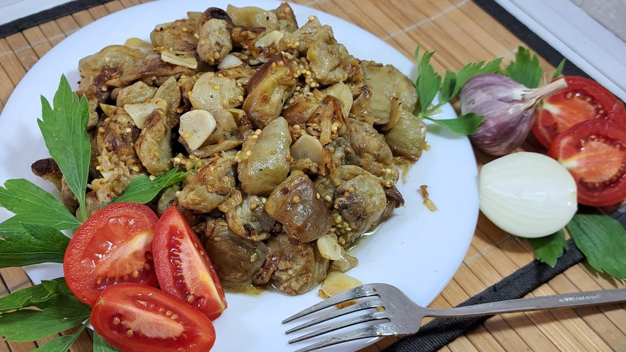 Рецепт баклажанів, запечених із часником