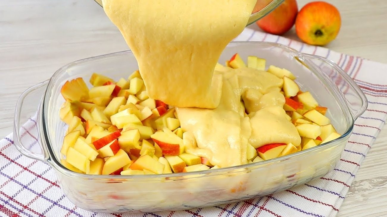 Рецепт пухкого і ніжного яблучного пирога на кефірі