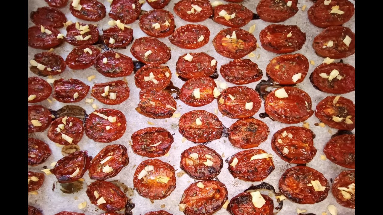 Рецепт закуски з помідорів конфі