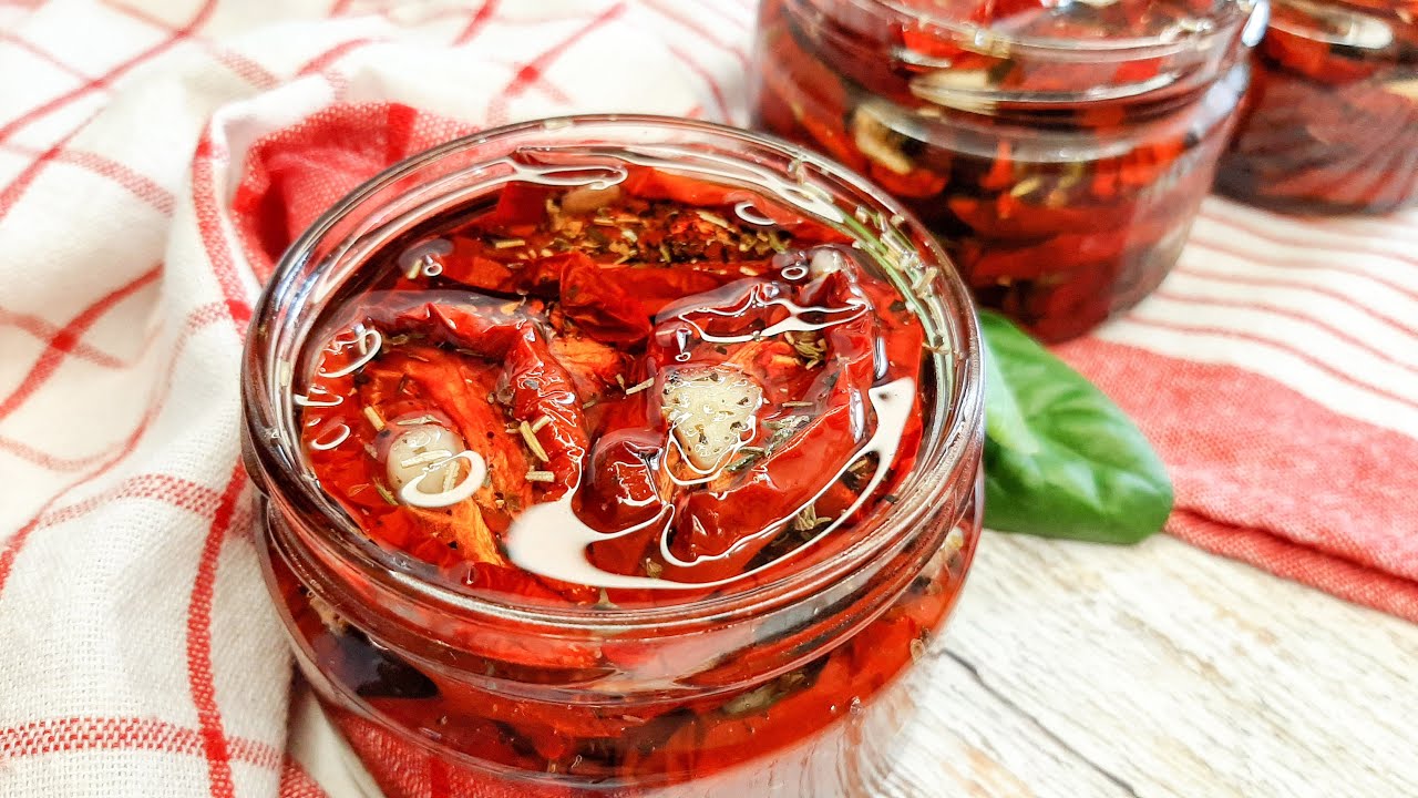 Рецепт закуски з помідорів конфі