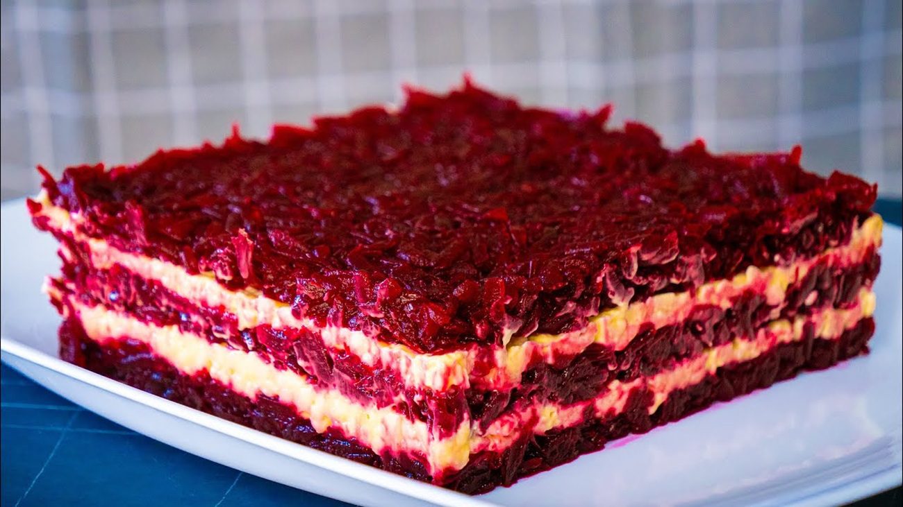 Рецепт святкового і ефектного салату-закуски з буряка