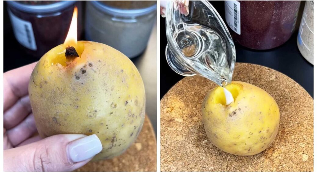 Коли вдома немає світла, візьміть 1 картоплю з городу і зробіть свічку: горіти буде дуже довго 