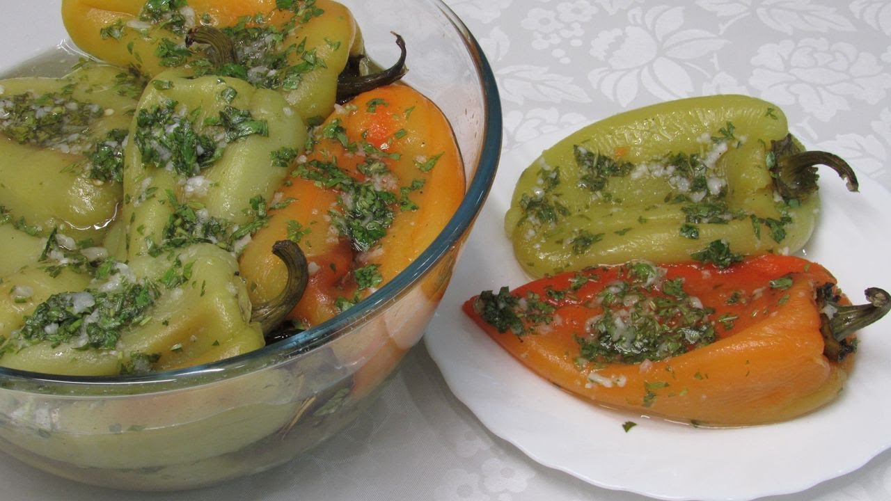 Рецепт смаженого болгарського перцю з часником