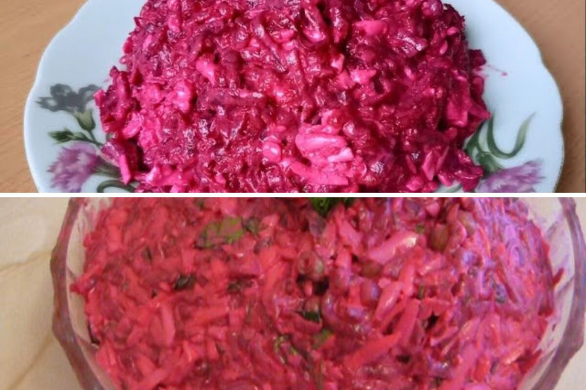 Рецепт святкового салату з буряка та плавлених сирків