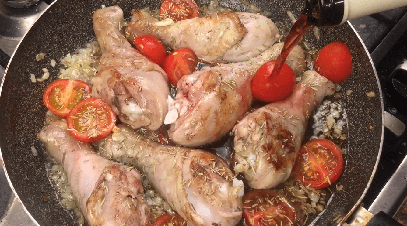 Рецепт дуже смачних запечених курячих гомілок в соусі Глінтвейн