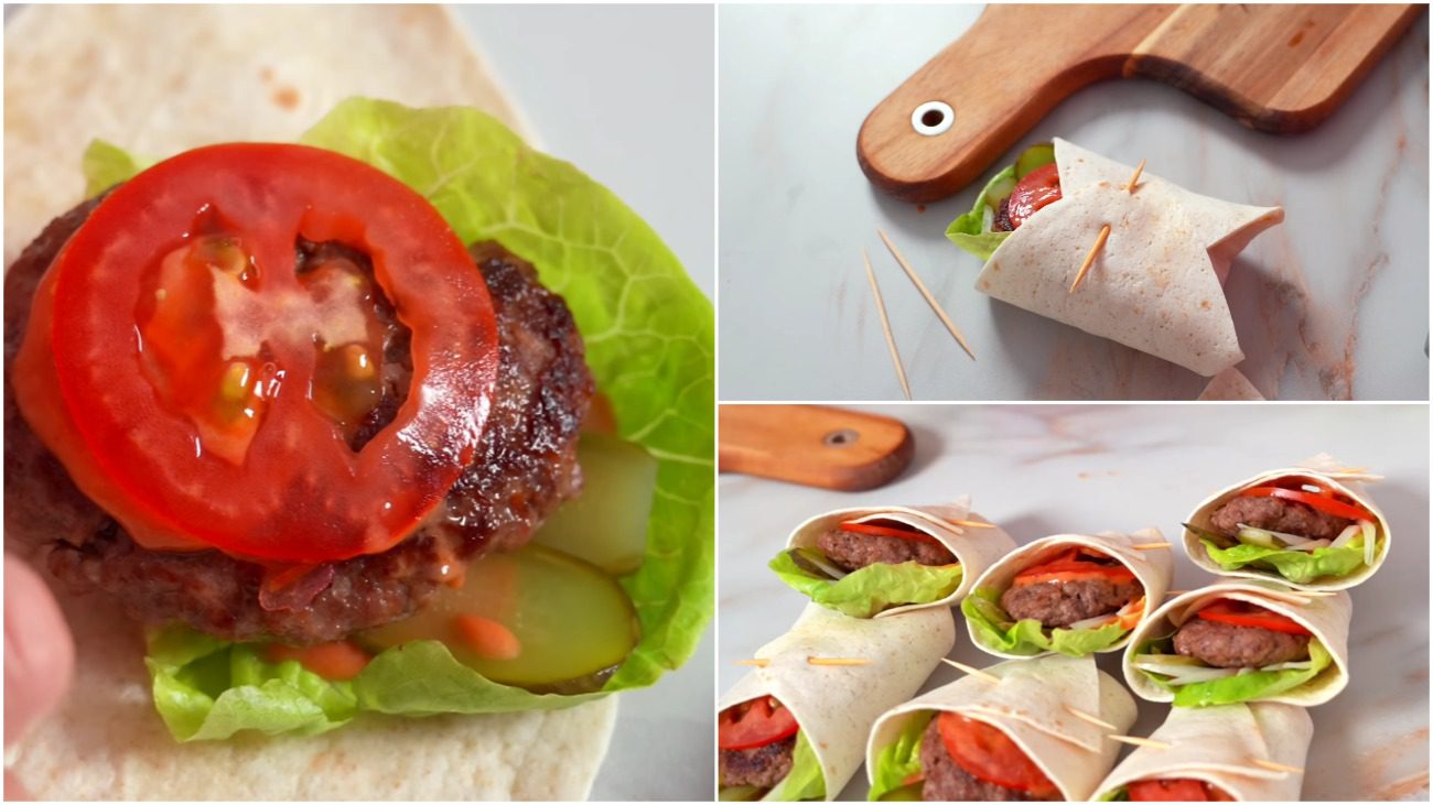Рецепт нової закуски: новорічні міні-бургери з лаваша та фаршу